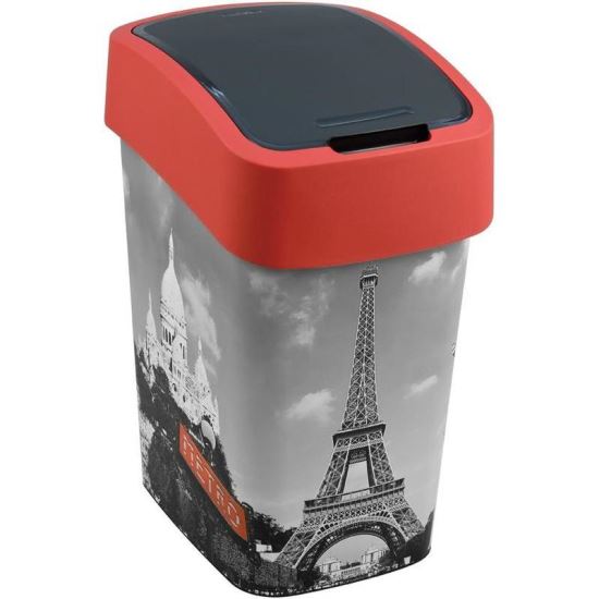 Cos de gunoi cu capac batant, plastic, model Paris, 25 L, 34x26x47 cm, Curver