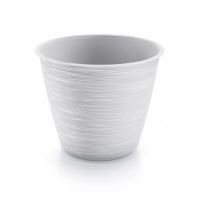 Ghiveci decorativ de flori, rotund, alb, 5.1 L, 23.5x20.7 cm, Furu