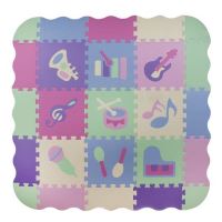 Covor tip puzzle, pentru copii, spuma EVA, 25 piese, 30x30 cm, Isotrade