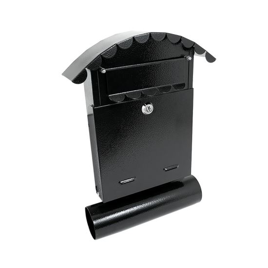 Cutie postala, Damech, cu loc pentru ziar, negru, format B6, 24.5x7x36.5 cm
