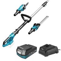 Unealta dublu functionala, drujba, fierastrau gard viu, cu acumulator 2 Ah, incarcator 18 V Li-ion, SAS+ALL, Dedra 